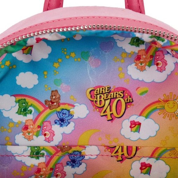 Loungefly Care Bears 40th Anniversary Cheer Bear Cosplay Plush Mini Backpack NWT main image 6
